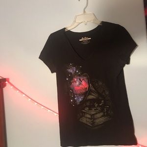 Galaxy gramophone musical v neck tee